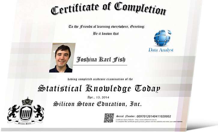 SSE大数据国际认证：Statistical Knowledge Today国际证书