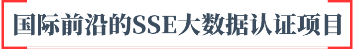 国际前沿的SSE大数据认证项目